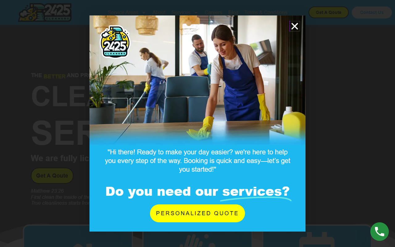2425cleaners.com screenshot