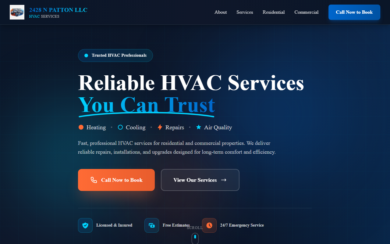 2428npattonhvac.com screenshot
