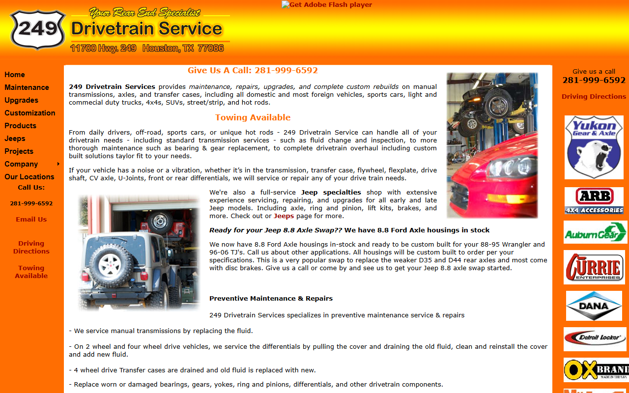249drivetrain.com screenshot