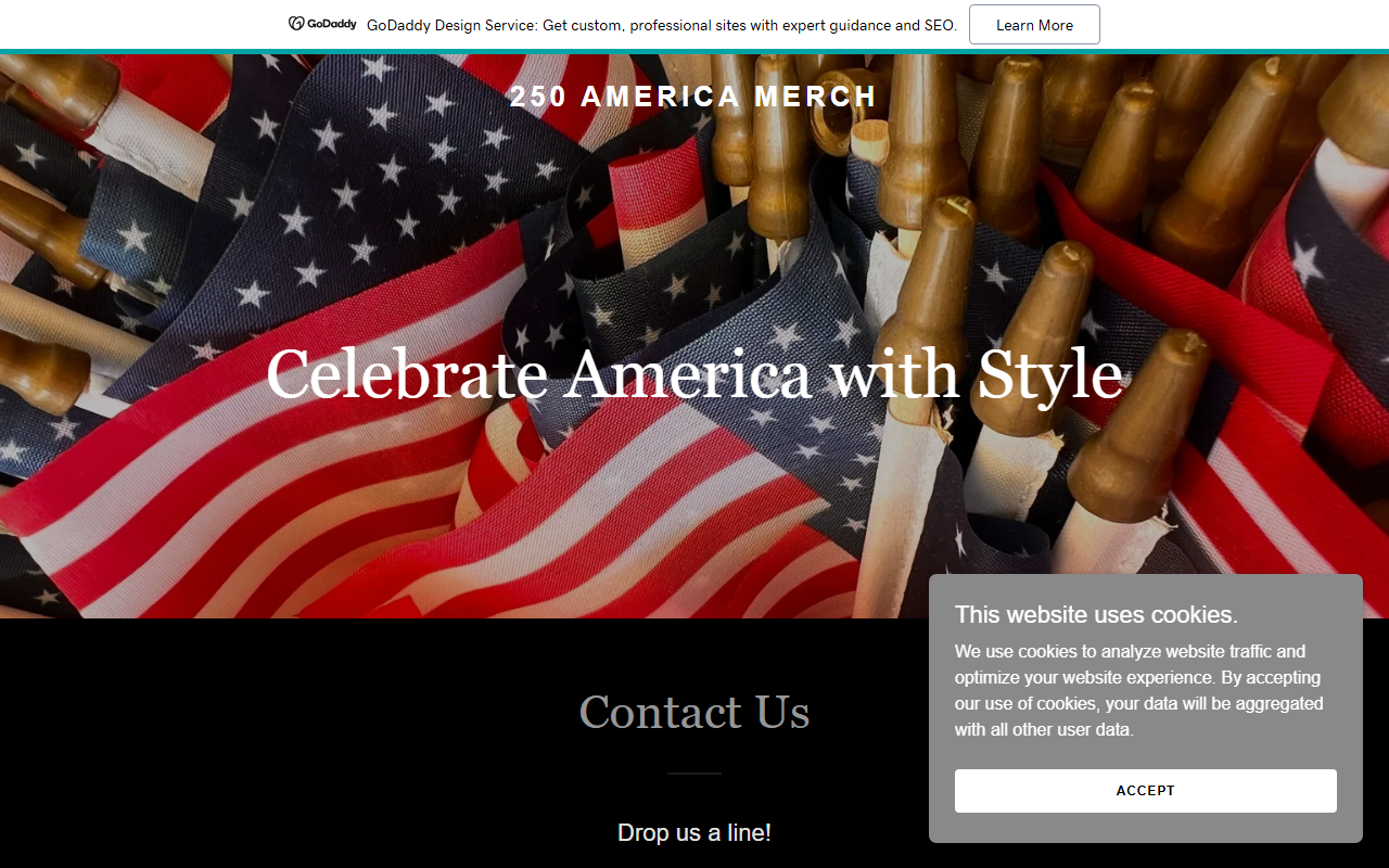 250americamerch.com screenshot