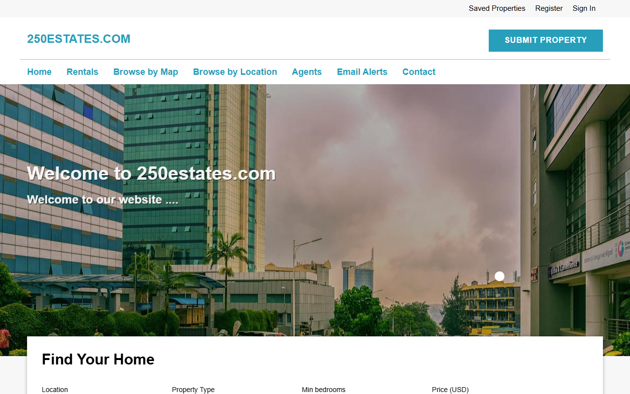 250estates.com screenshot