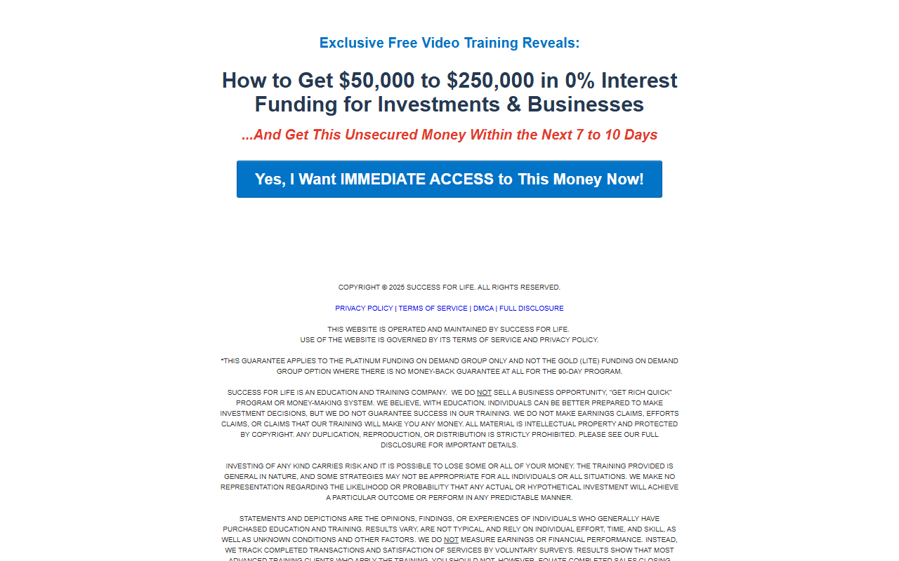 250kincredit.com screenshot