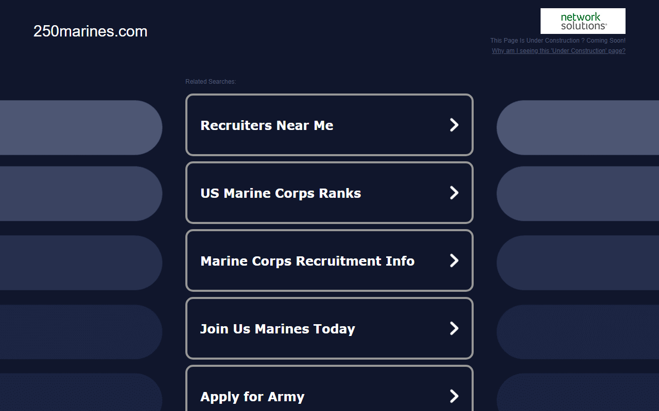 250marines.com screenshot