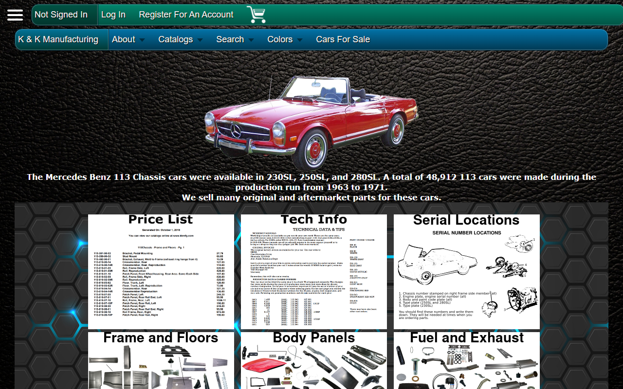 250slparts.com screenshot