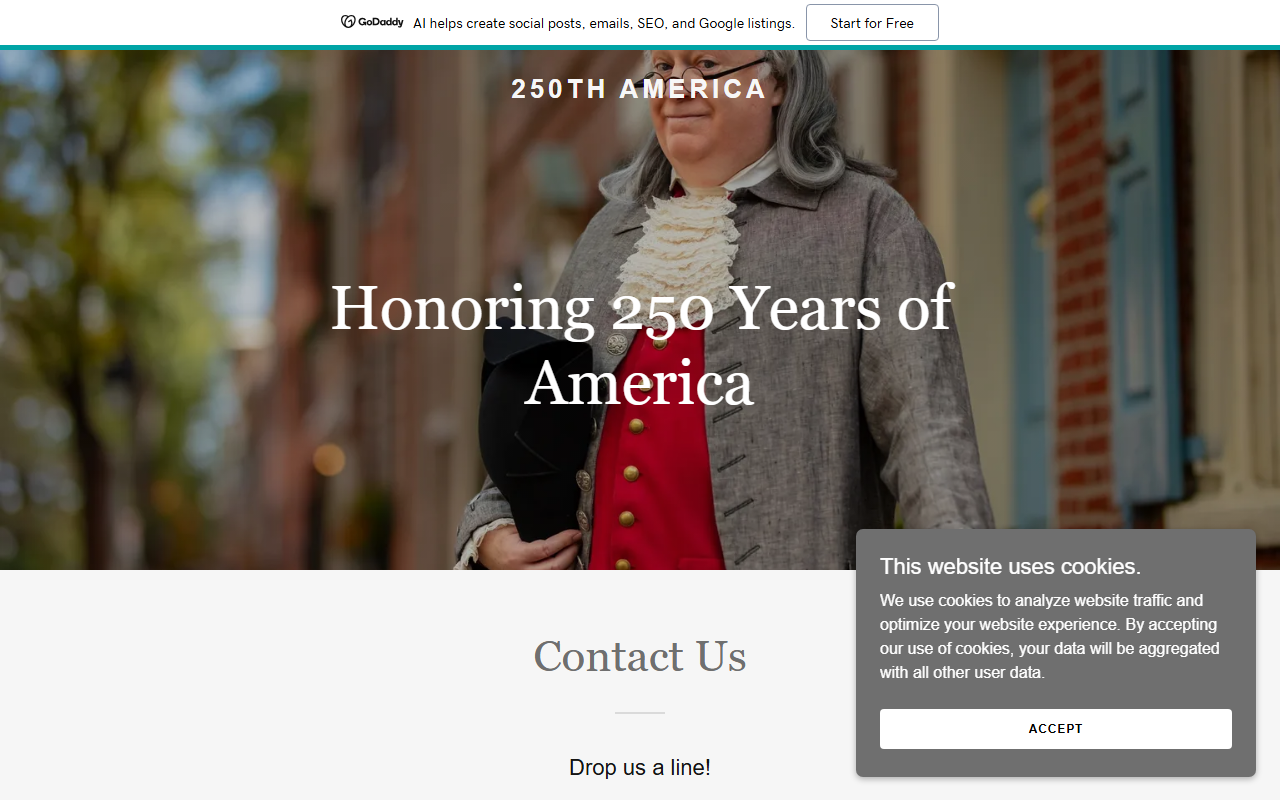 250thamerica.com screenshot