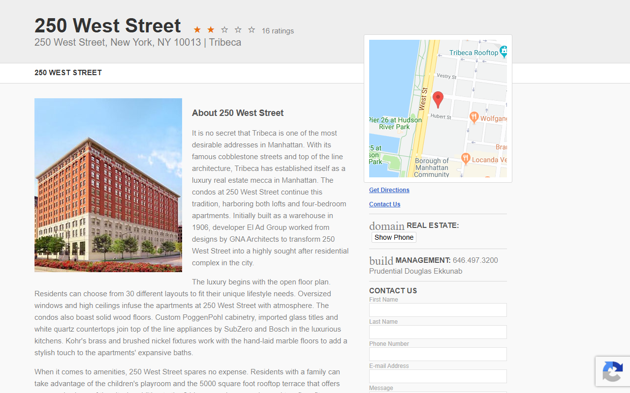 250weststreetnyc.com screenshot