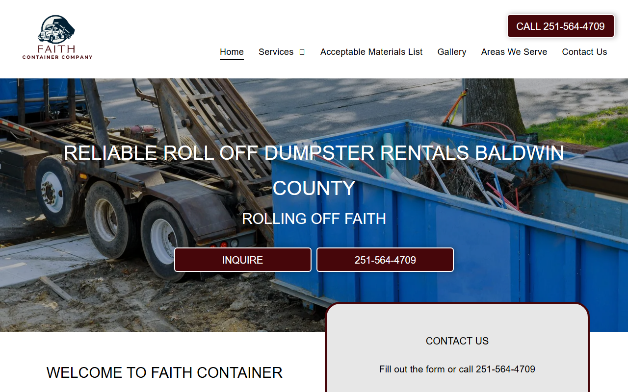 251dumpsters.com screenshot