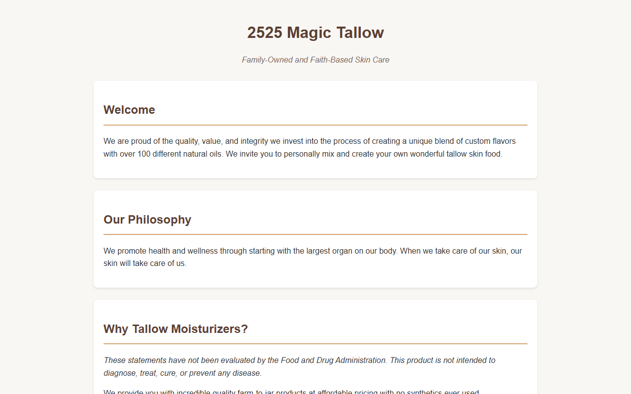 2525magictallow.com screenshot