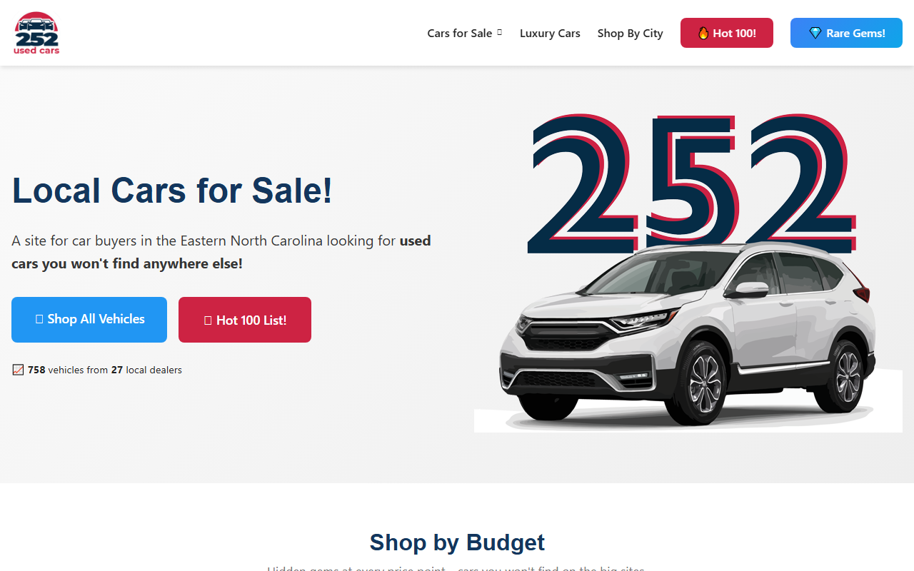 252usedcars.com screenshot