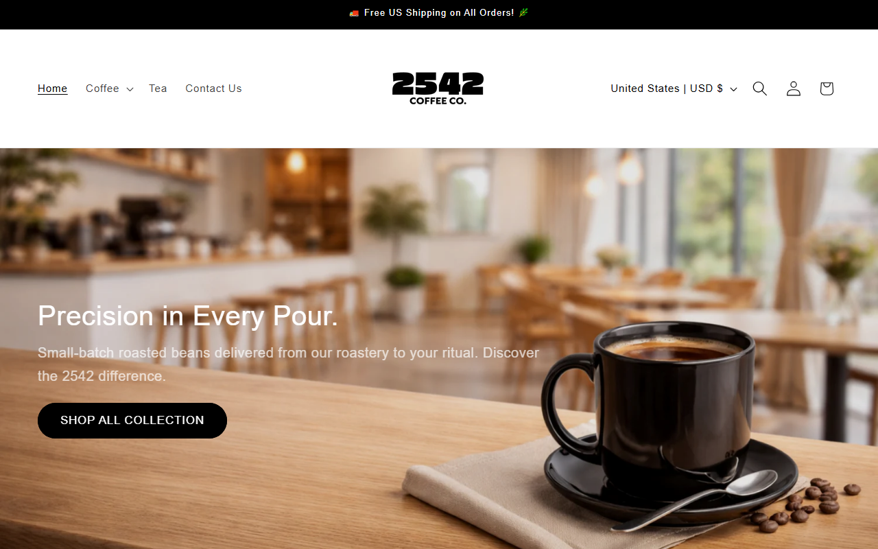 2542coffee.com screenshot