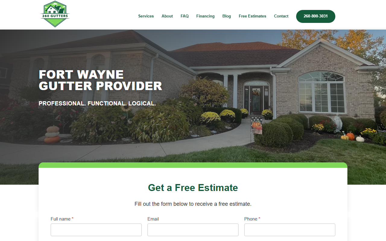 260gutters.com screenshot