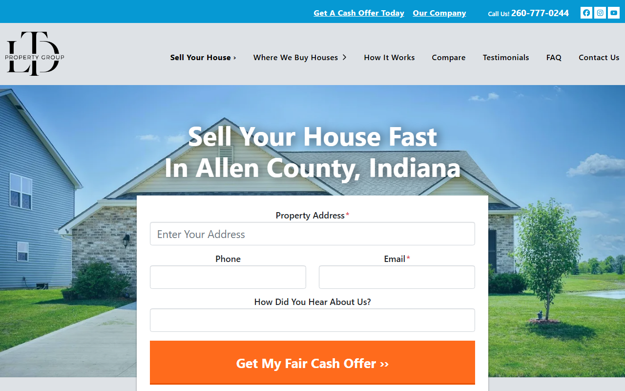 260homebuyers.com screenshot