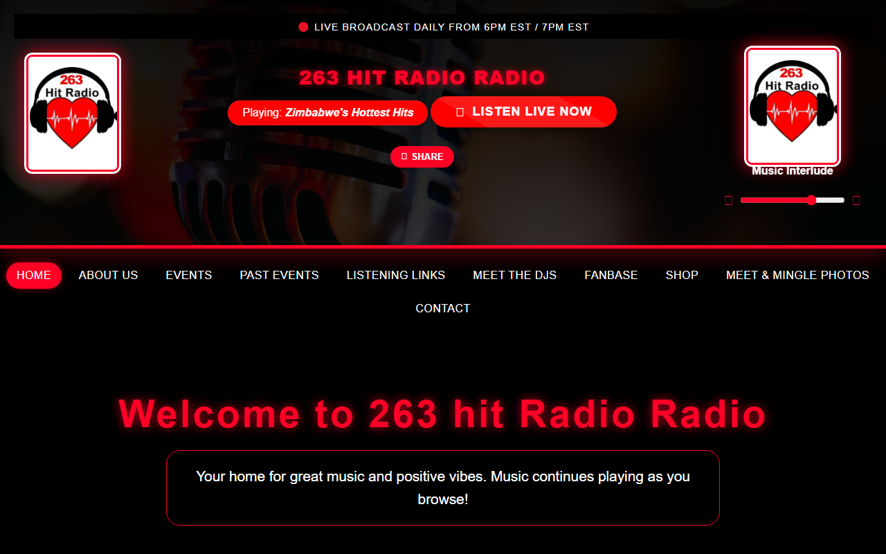 263hitradio.com screenshot