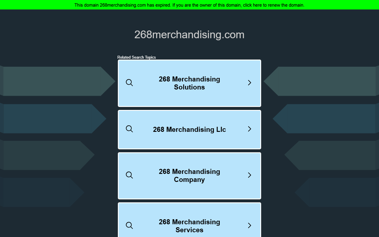 268merchandising.com screenshot