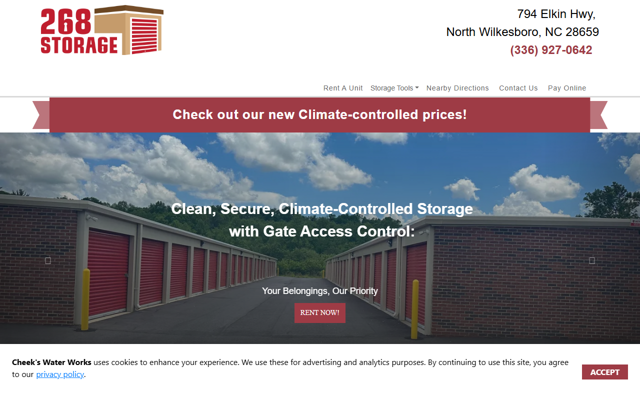 268storage.com screenshot
