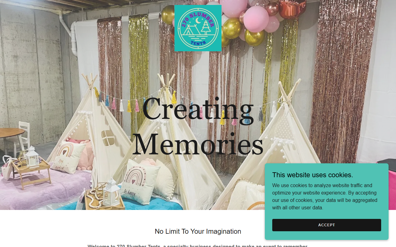 270slumbertents.com screenshot