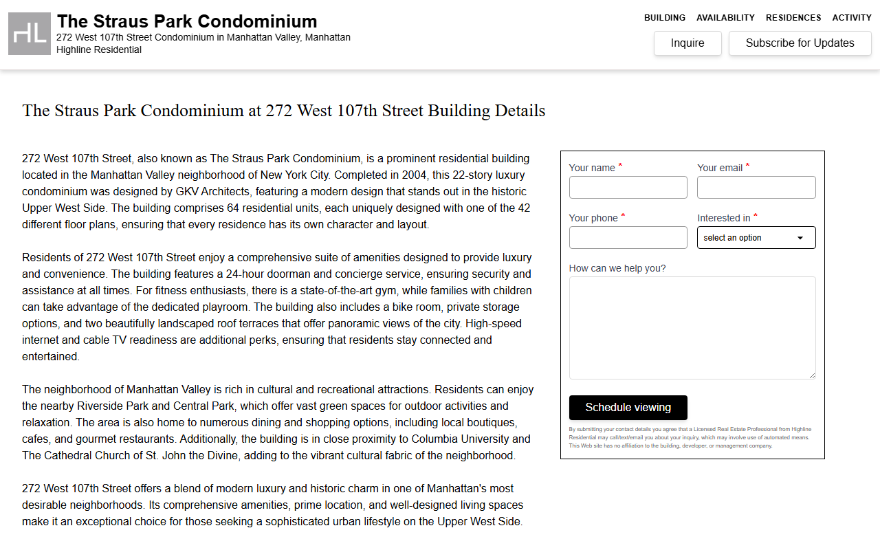 272west107th.com screenshot