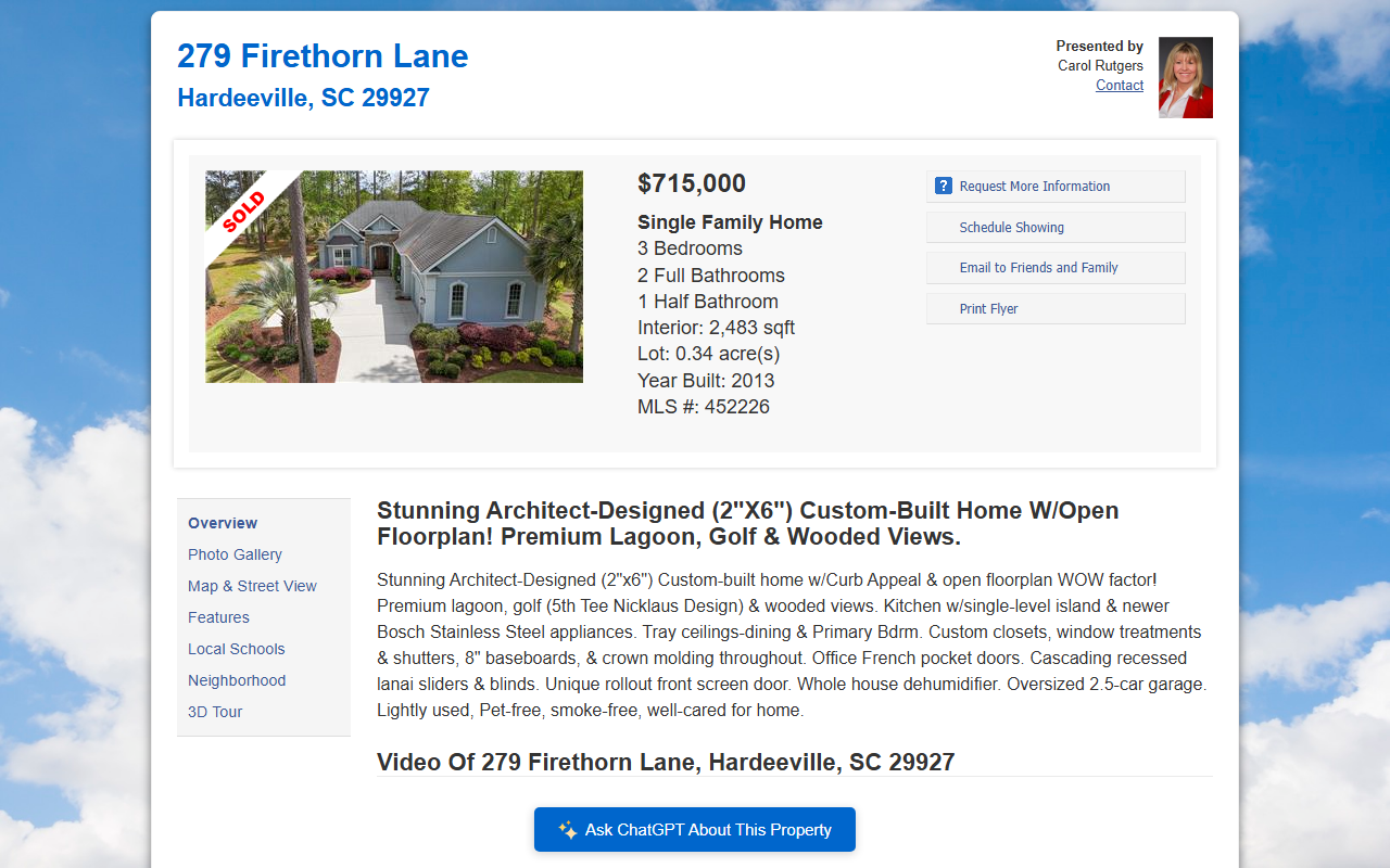 279firethornlane.com screenshot