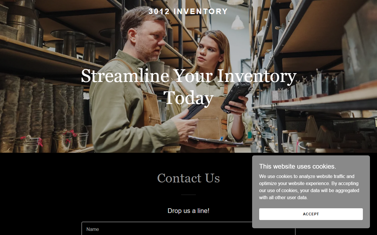 3012inventory.com screenshot