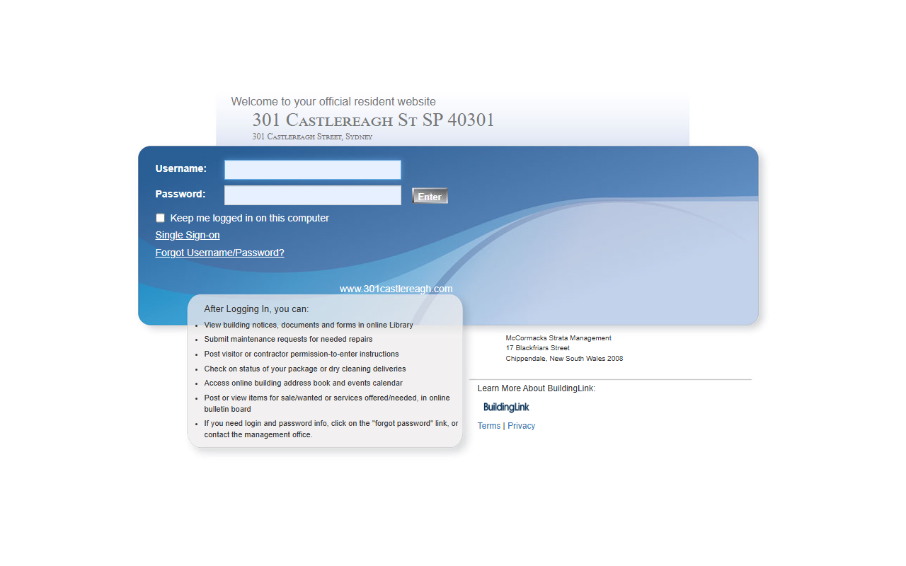 301castlereagh.com screenshot