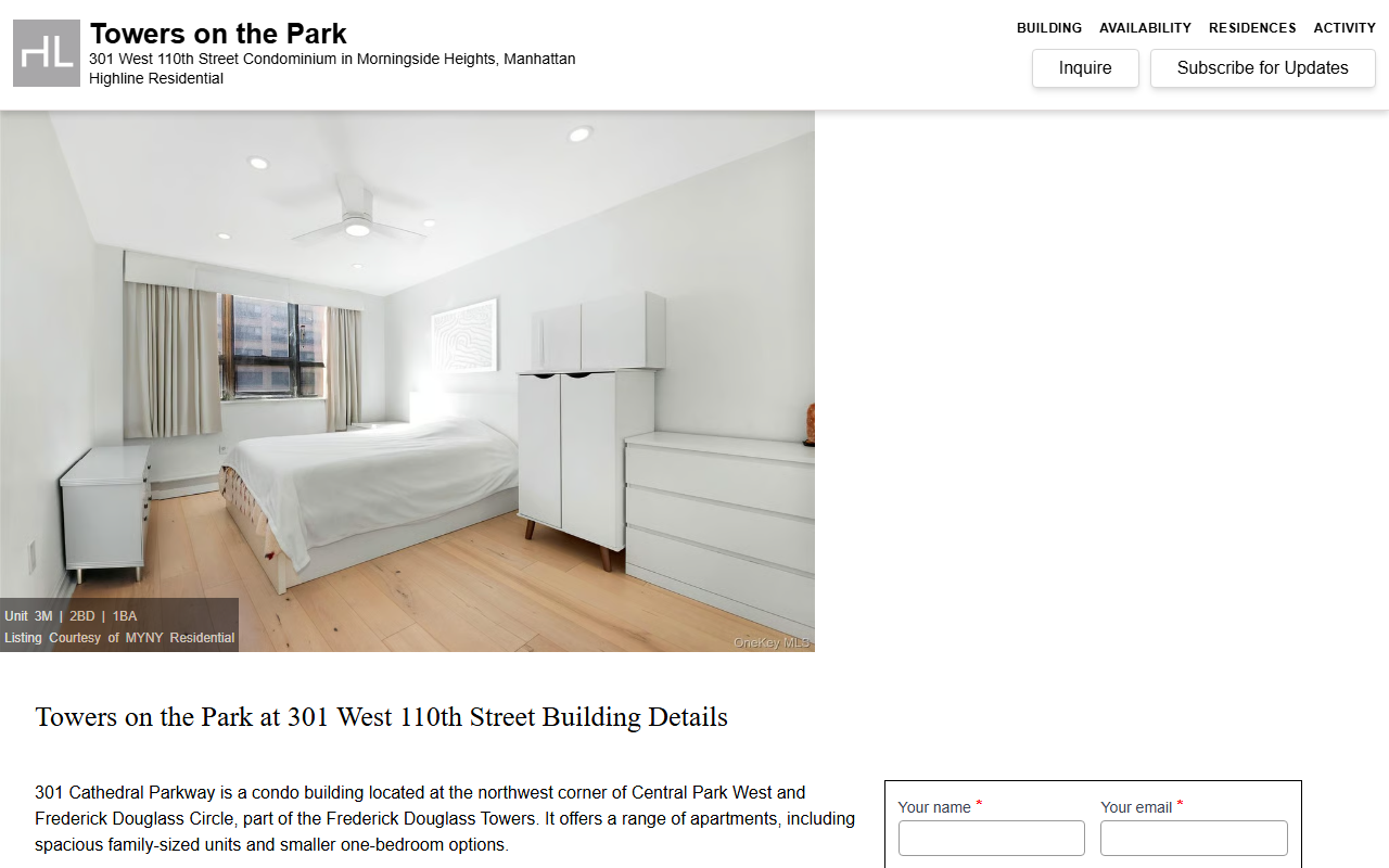 301cathedral.com screenshot