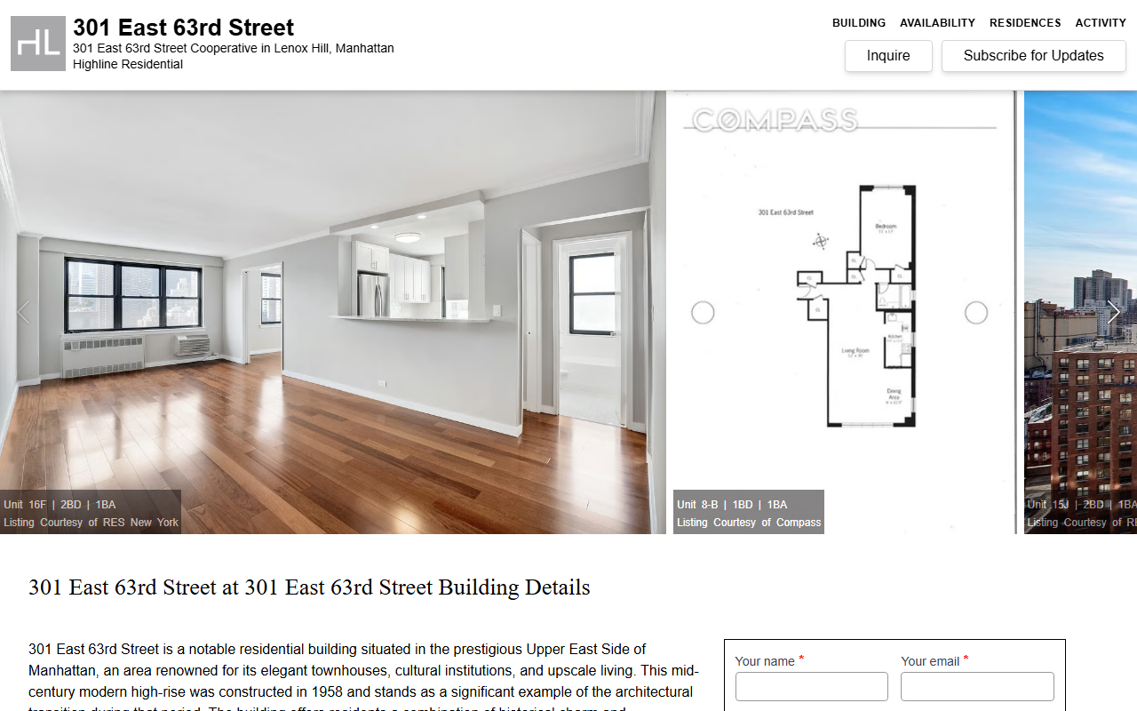 301east63rd.com screenshot