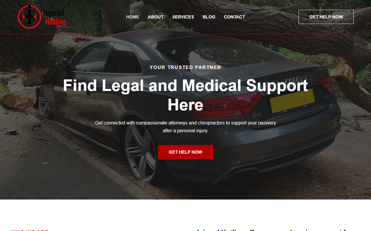301injuryhotline.com screenshot