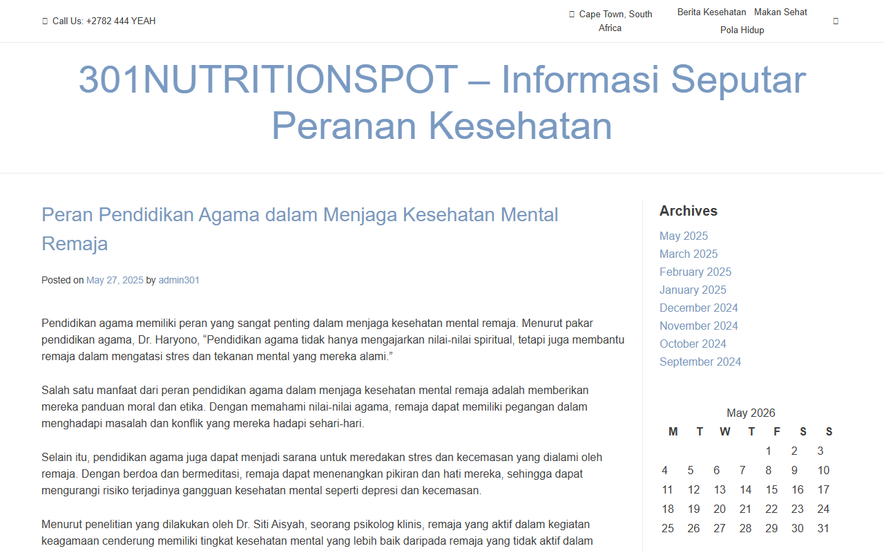301nutritionspot.com screenshot