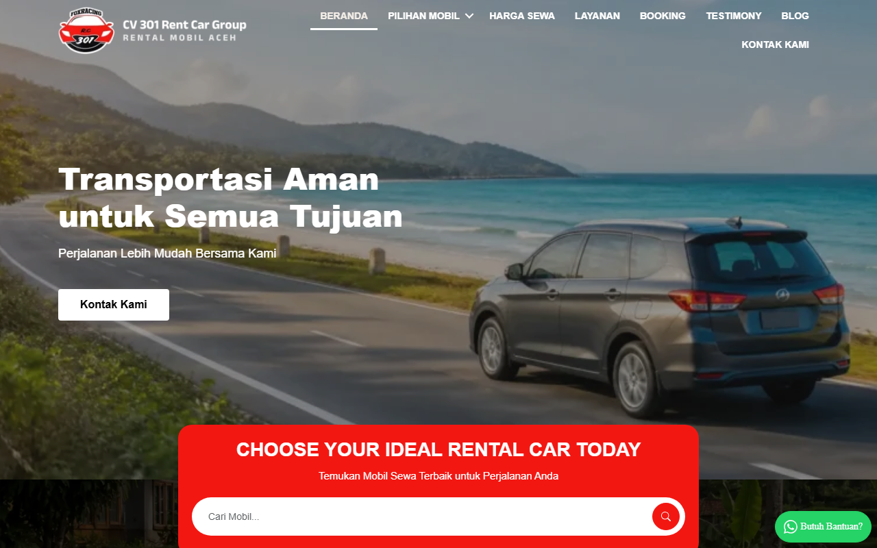 301rentcaraceh.com screenshot
