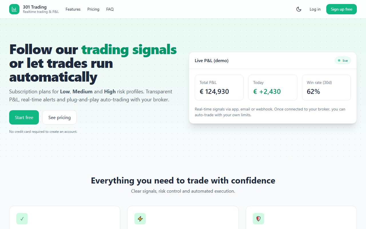 301trading.com screenshot
