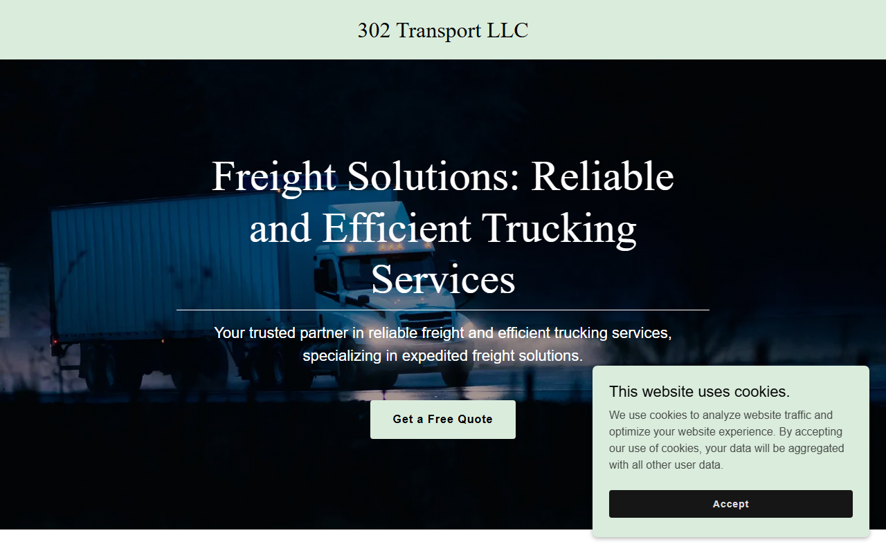302transport.com screenshot