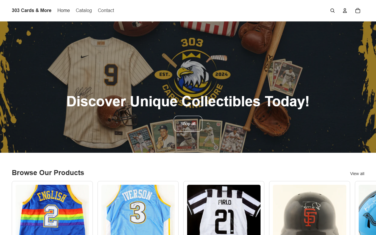303cardsandmore.com screenshot