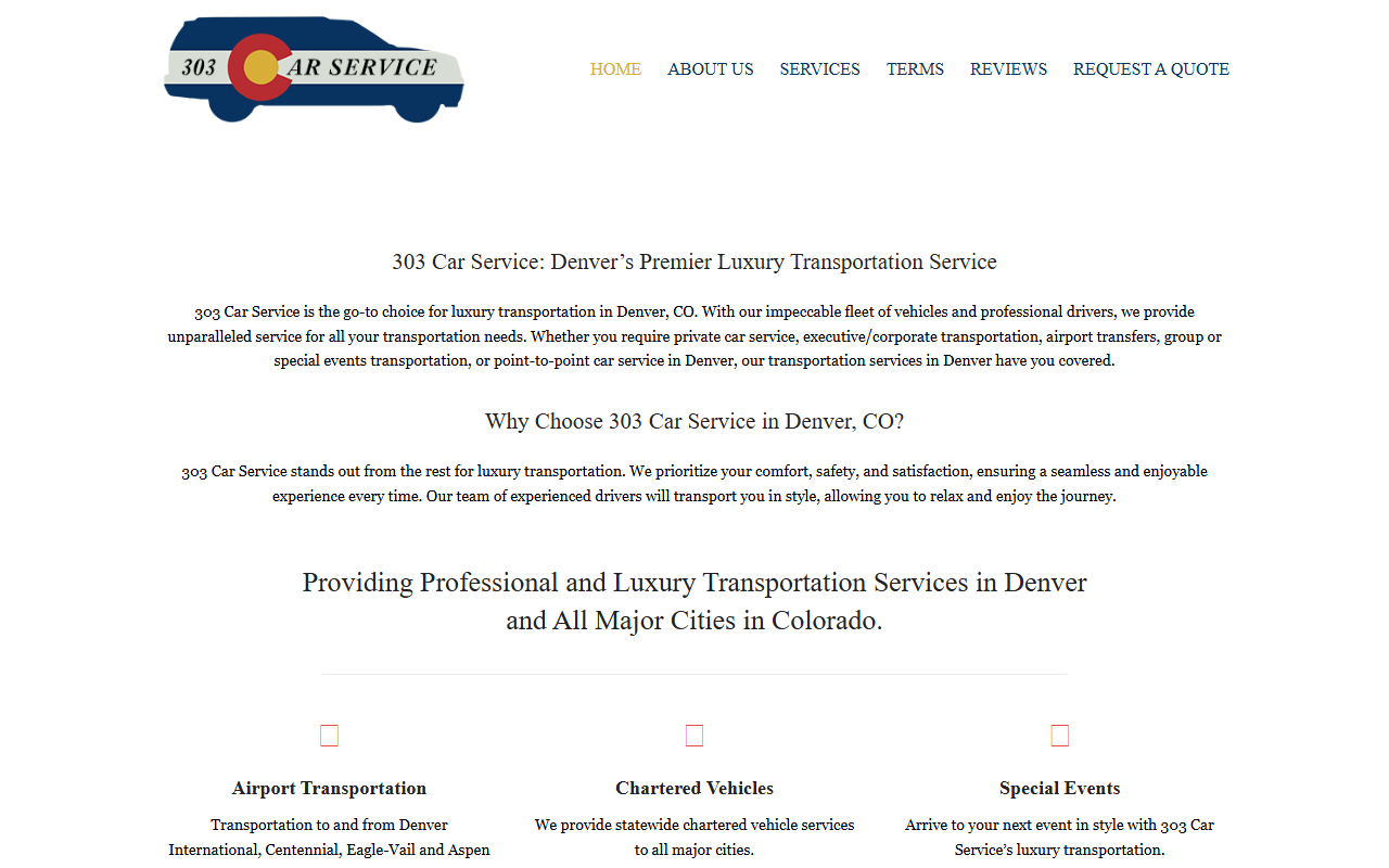 303carservice.com screenshot