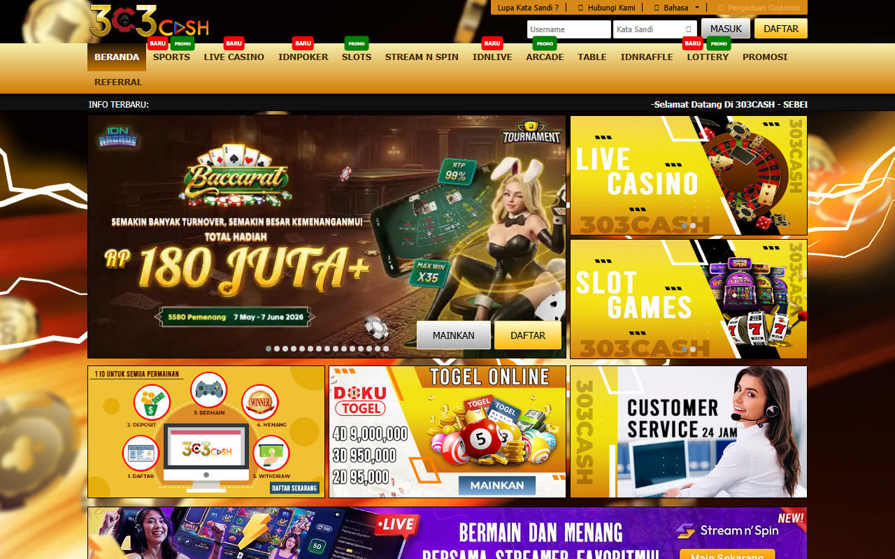 303cashclub.com screenshot