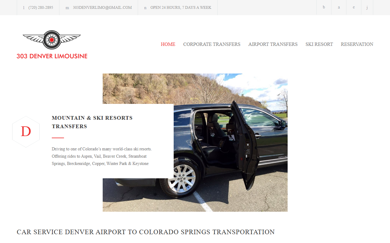 303denverlimo.com screenshot