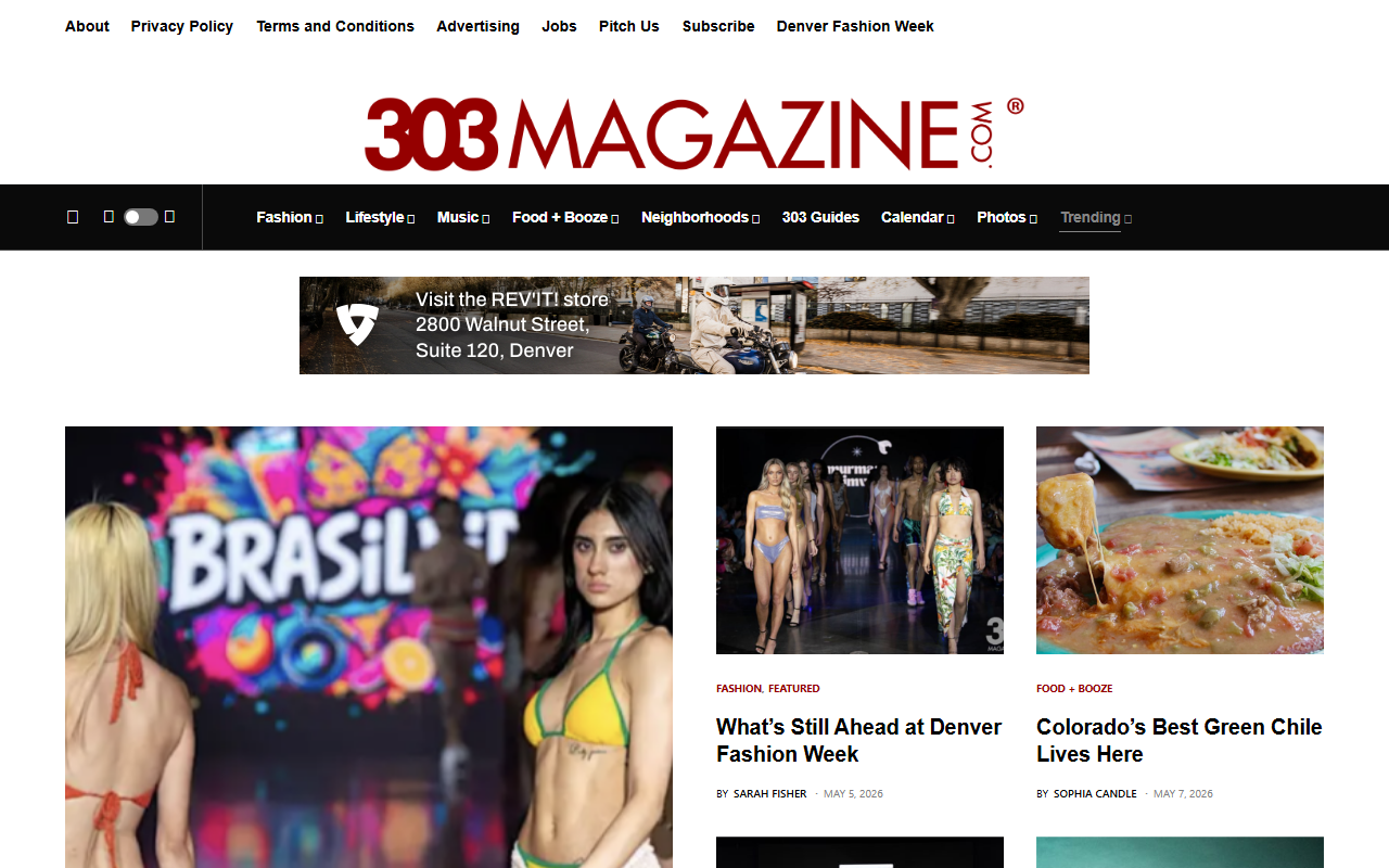 303magazine.com screenshot