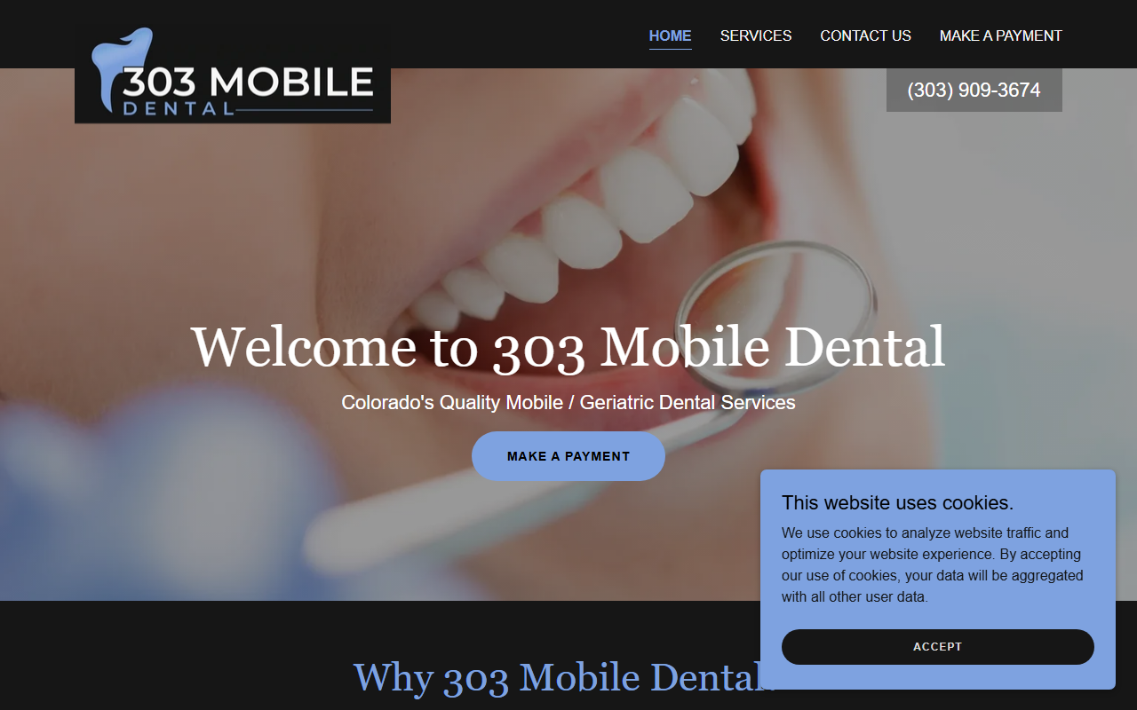 303mobiledental.com screenshot