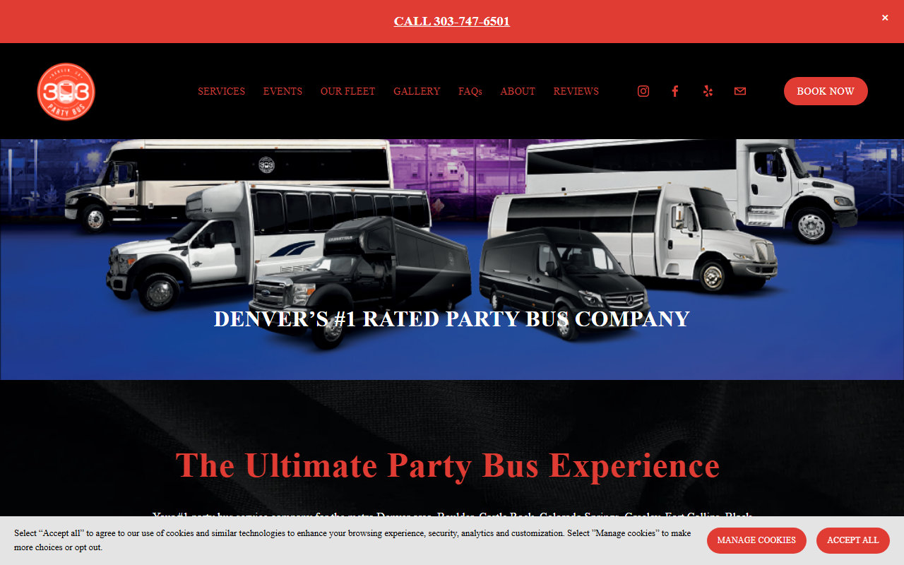 303partybus.com screenshot