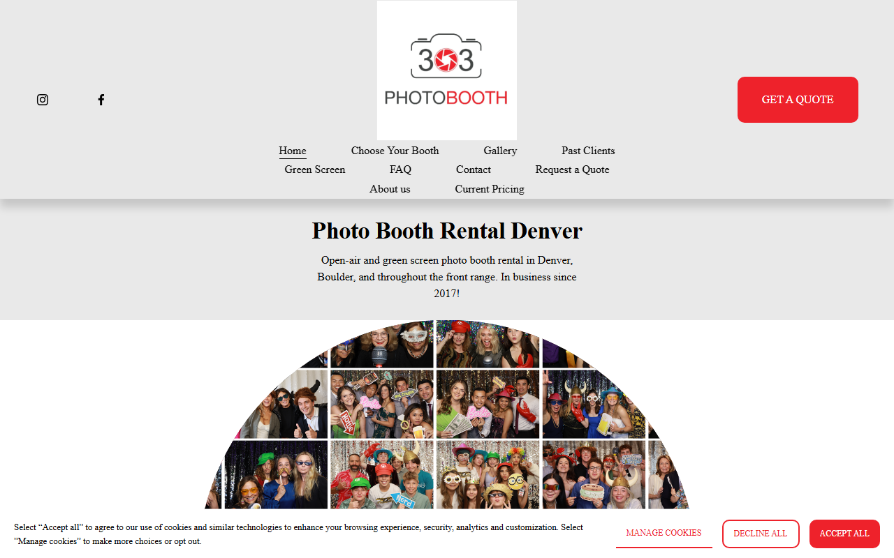303photobooth.com screenshot