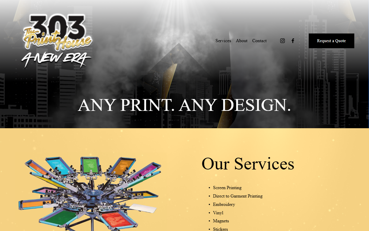 303printing.com screenshot