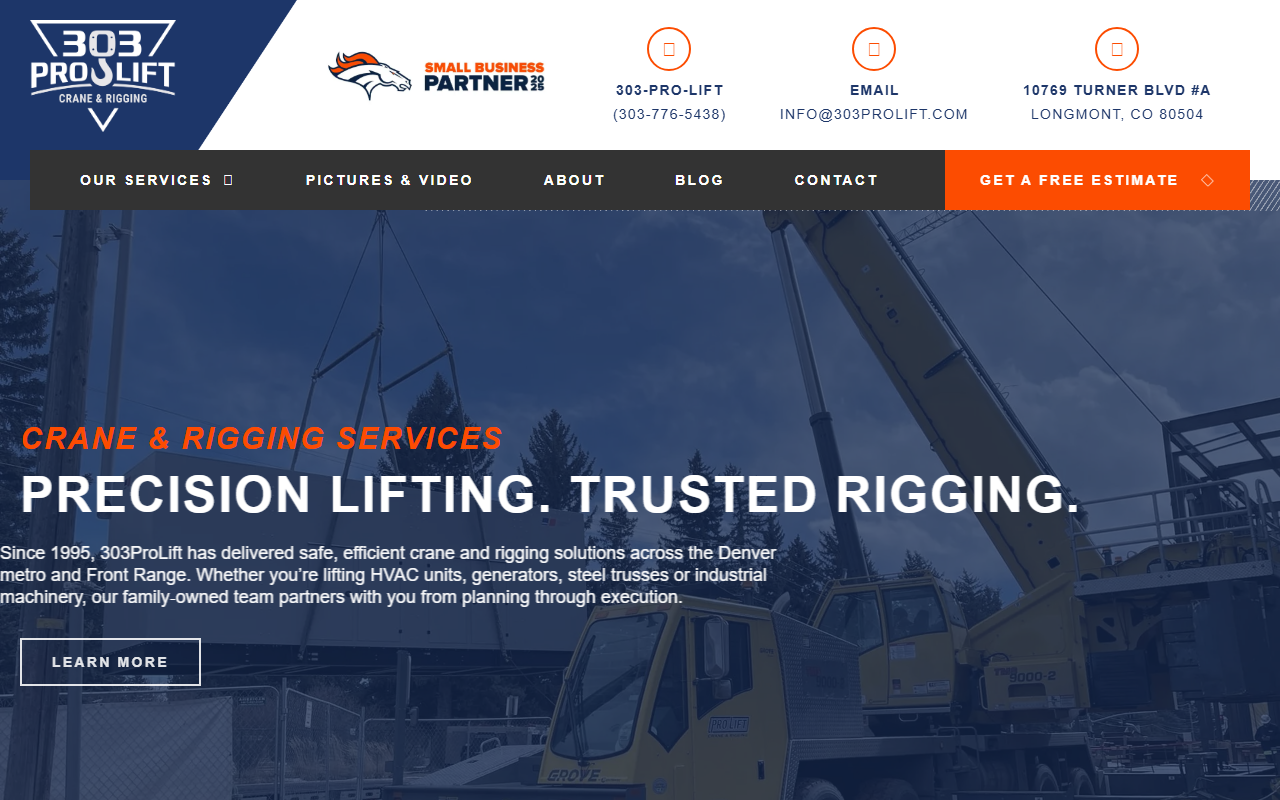303proliftcrane.com screenshot
