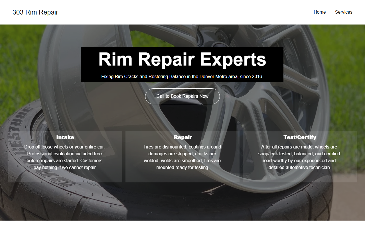 303rimrepair.com screenshot