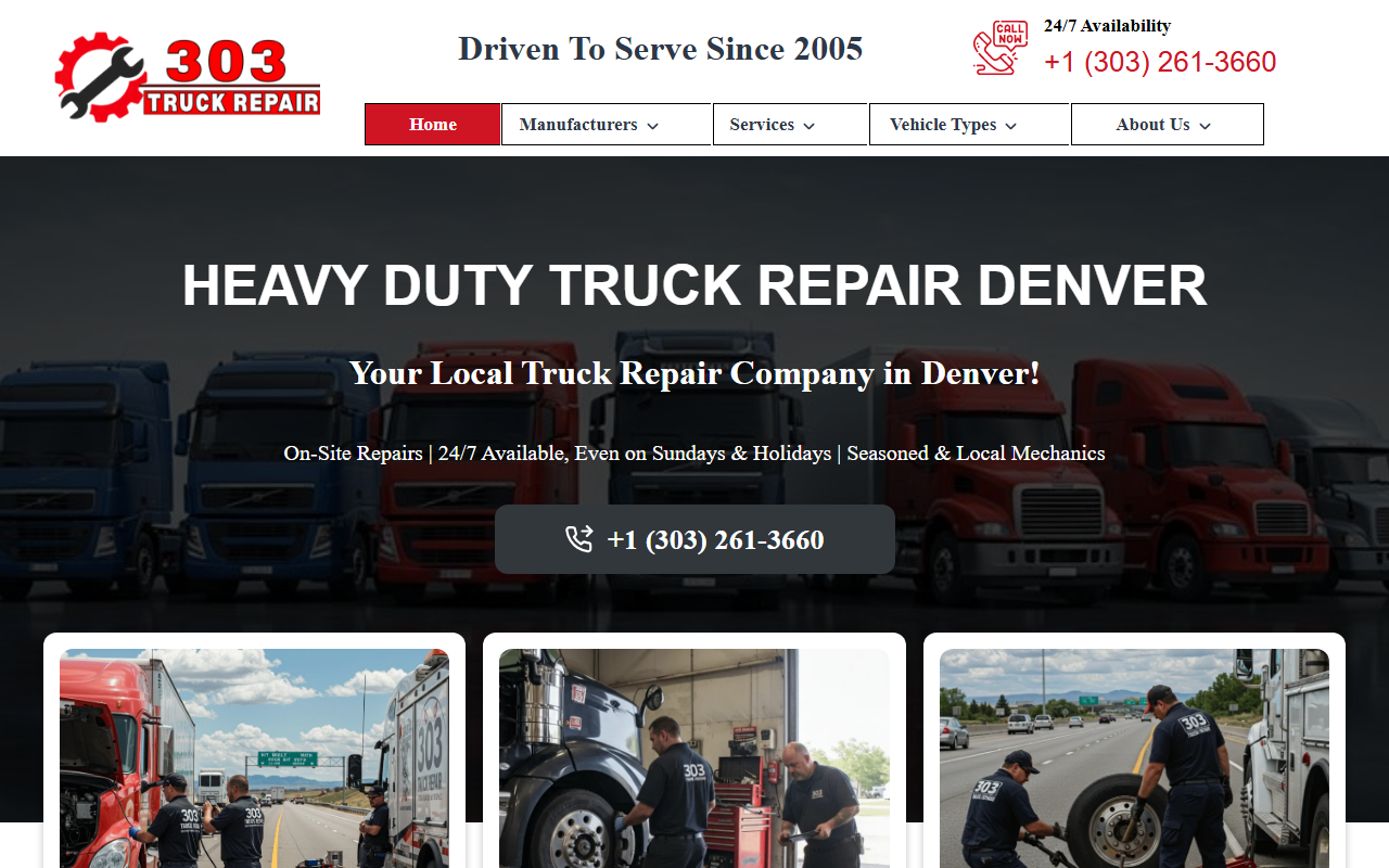 303truckrepair.com screenshot