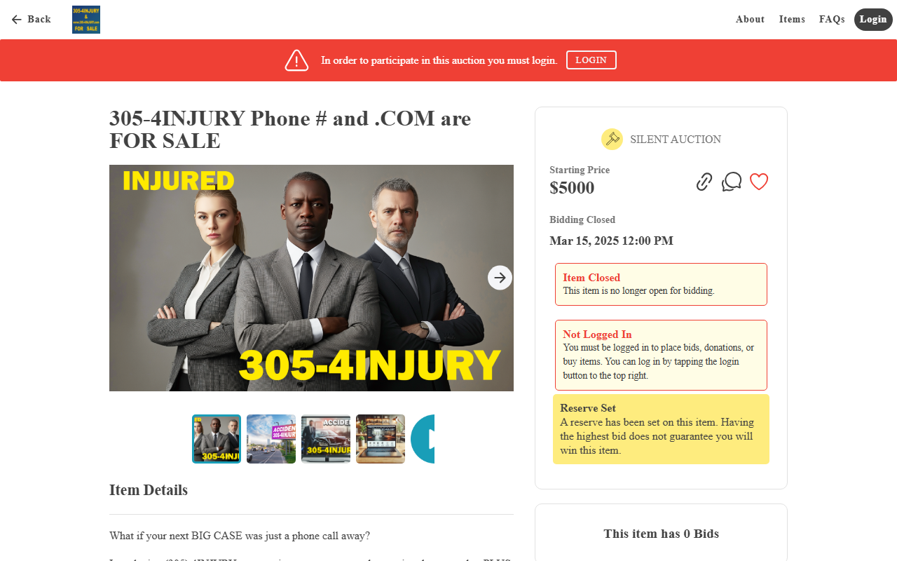 305-4injury.com screenshot