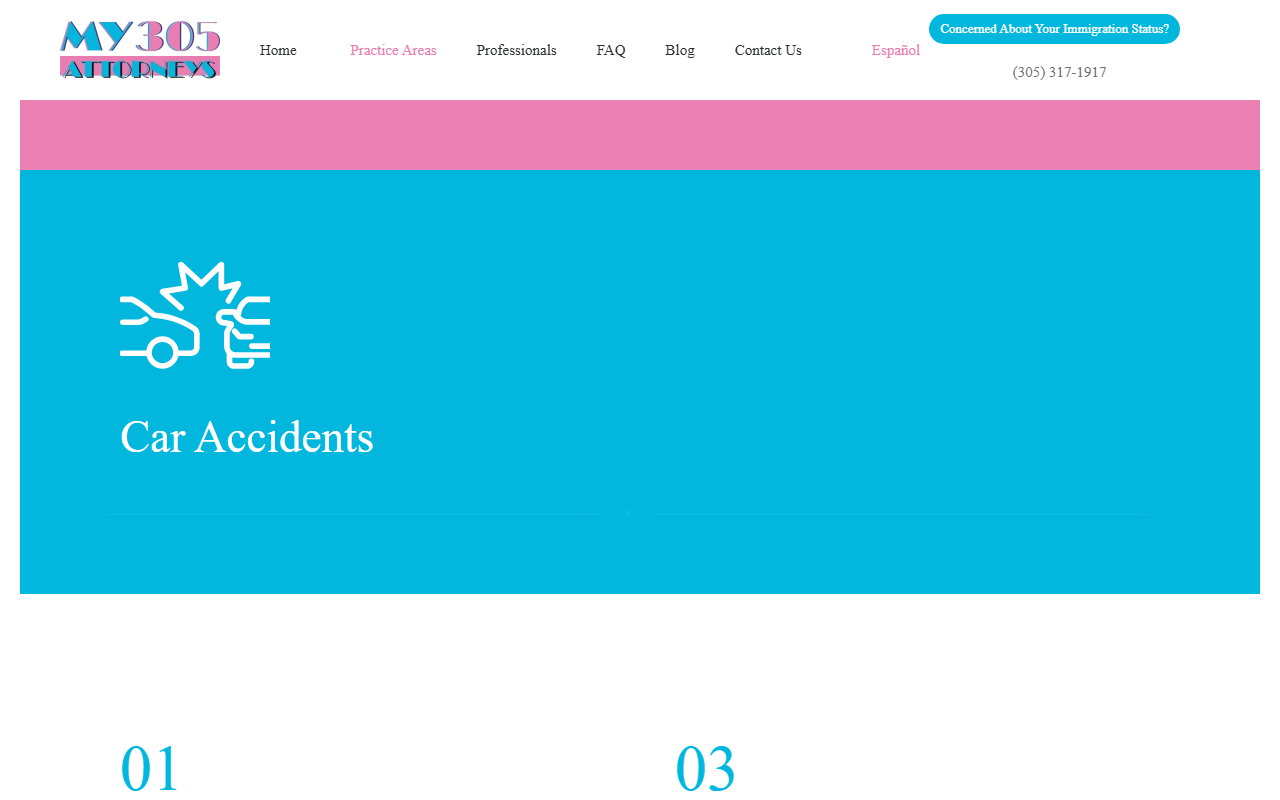 305-accident.com screenshot