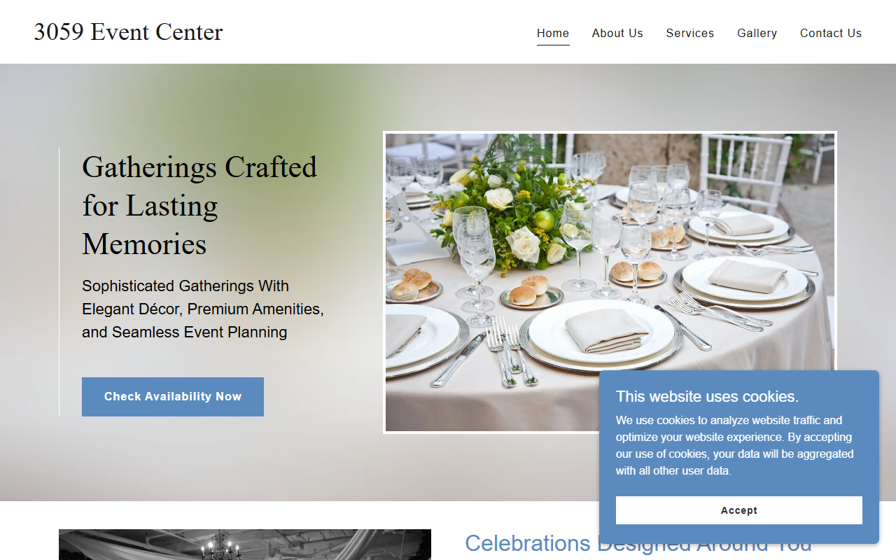 3059eventcenter.com screenshot