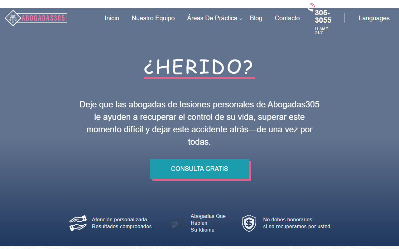305abogadas.com screenshot