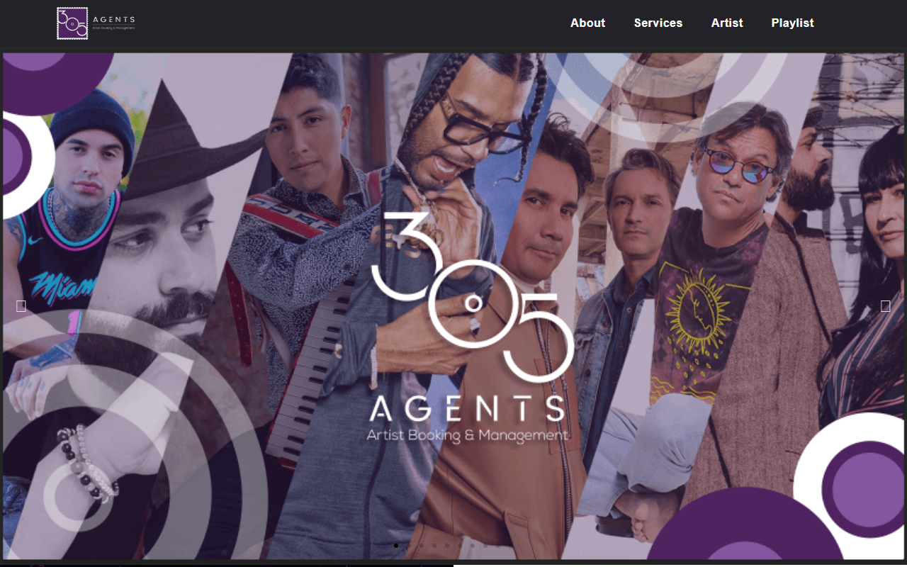 305artistagency.com screenshot