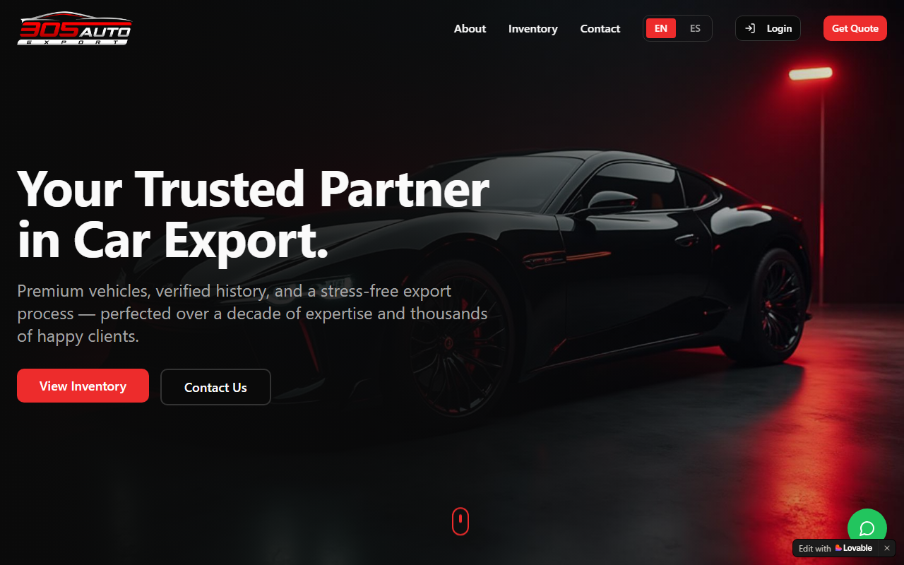 305autoexport.com screenshot