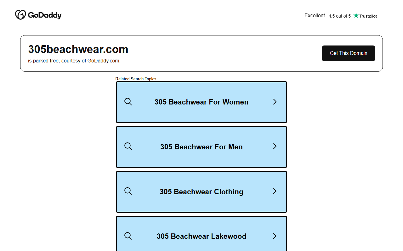 305beachwear.com screenshot